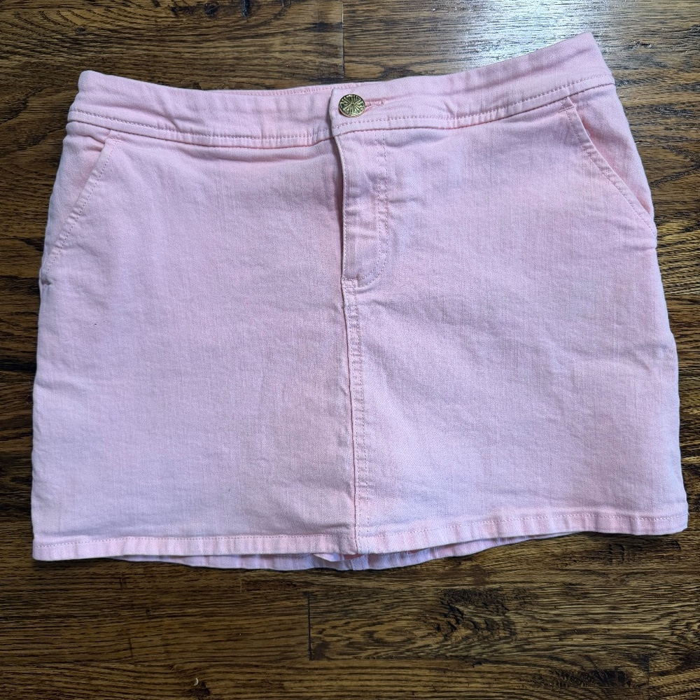 Lilly Pulitzer Pink Denim Skort